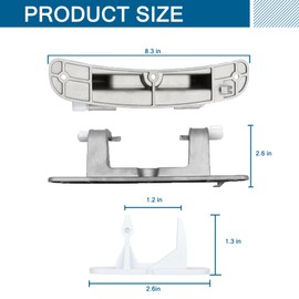 Upgraded 134550800 Affinity Washer Door Hinge with Bushings & 131763310 Washer Door Striker for Frigidaire, Electrolux, Kenmore, Crosley Washing Machine, Replace AP3886714 PS1152380-3 Years Warranty