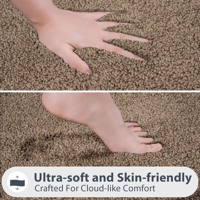 DOMUSTEX Washable Bathroom Rug 50 x 76 cm, Non Slip