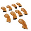 9pcs Golf Club Cover PU Leather Stylish Portable Golf Head