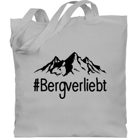 Shirtracer - Cotton Bag - Bergverliebt - Black, 2 Light Grey