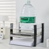 RHONZHAO Clear Stackable Paper Tray, 2-Tier Desk Organizer for Office