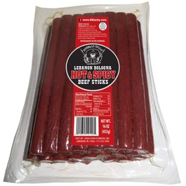 Buffalo Bills 1-lb Pack Hot & Spicy Lebanon Bologna Sticks (Pennsylvania Dutch hot beef sticks)