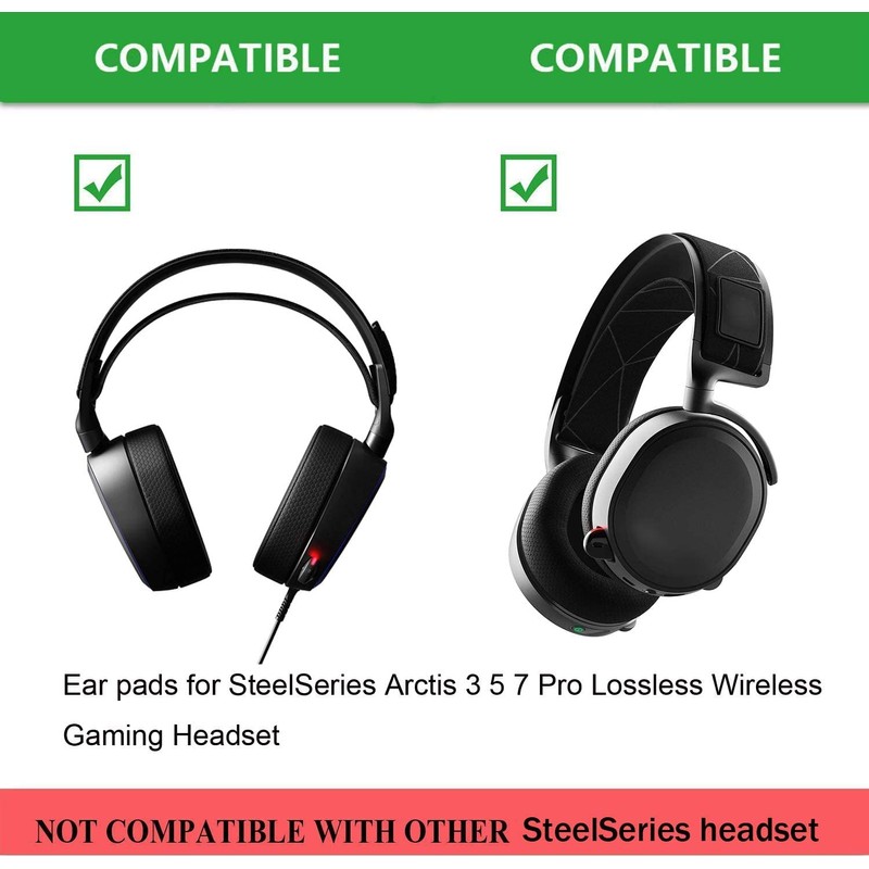 Arctis Ersatz-Ohrpolster für 3/5/7/9, aus Stoff, kompatibel mit SteelSeries Arctis