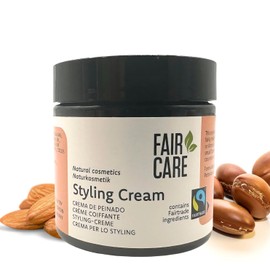 FAIR CARE Stylingcreme Haare 100 ml mit Arganöl - Für alle Haartypen - Fixiert & Modelliert - Mit erlesenen FAIRTRADE Ölen - Natürliche & Vegane Inhaltsstoffe