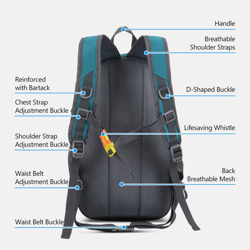 Outdoor Cycle Hiking Backpack Water Resistant Travel Backpack 20L Mountaineering