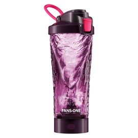 FANS-ONE FANS-ONE Electric Protein Shaker Bottle, Lockable Electric Blender Cup, 24oz Tritan USB Rechargeable Mixer, Portable Blender Shaker Cups for Protein Shakes for Women Men, Purple