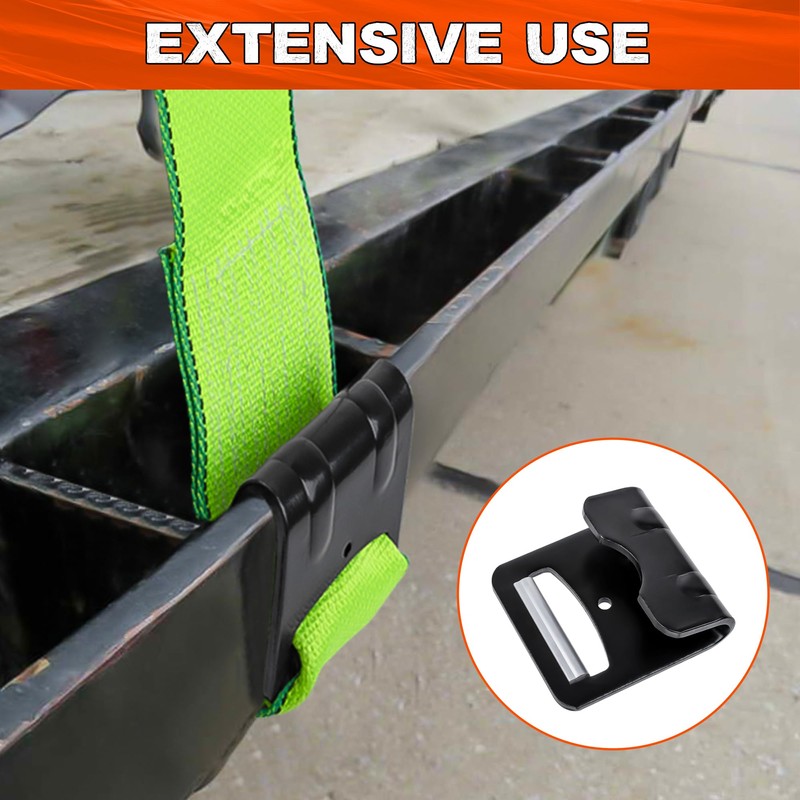 Mimanchi 4 inch Ratchet w/Flat Hook,2Pack,Ratchet Tie Down Strap Fixed