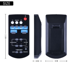 ZWP FSR60 WY57800 Replacement Remote Control Compatible with Yamaha Soundbar ATS-1010 YAS-101 YAS-101BL YFSR60 FSR62 ZC94940 YAS-CU201 ATS1010 YAS101 YAS101BL