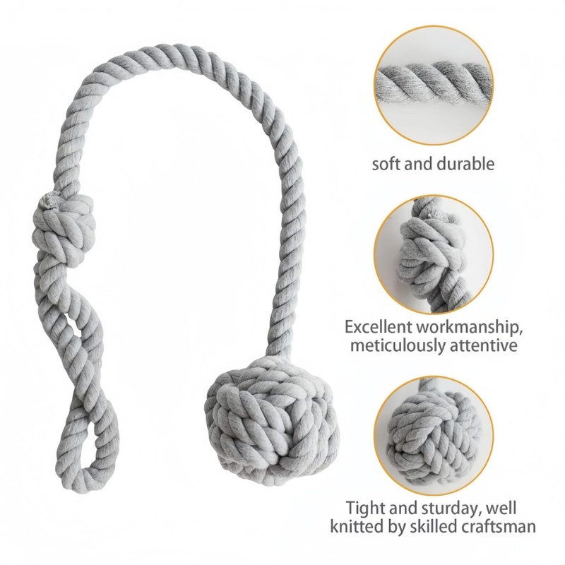 Himtop A Pair of Curtain Rope Tiebacks Hand Knitting Curtain