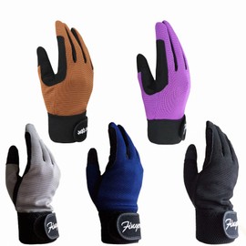LOVMEAD Riding Gloves Children's Grip Riding Gloves Riding Gloves Girls Boys 5-14 Years for Equestrian Riding Cycling Bicycle Gardening Sports Breathable Comfortable (S, Black)
