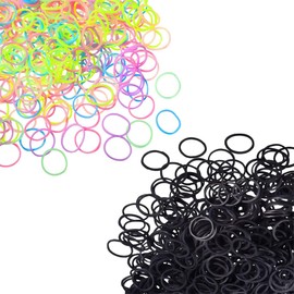 Pack of 500 Elastic Hair Bobbles Small Hair Bobbles Mini Hair Bobbles Ponytail Fudge Ties Children's Braids Wedding Hairstyles Braids Multicoloured Girls Braids and Everyday Hairstyles