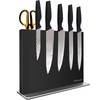 Pailexin Magnetic Knife Block Without Knives—Black Stainless Steel Double-Sided Magnetic