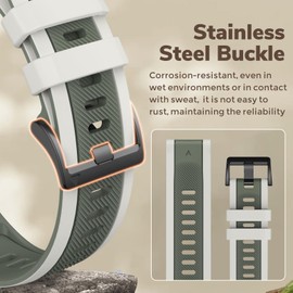 NotoCity Compatible with Fenix 6 Watch Band,22mm Quickfit Silicone Band for Fenix 8 47mm/Fenix 7/Fenix 6 Pro/Fenix 5/Fenix 5 Plus/Approach S60/S62/Quatix 6 Smartwatches