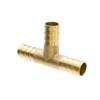 Antrader 3/8" Tee Brass Hose Barb Fitting, 3-Way PEX Pipe