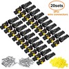 Twippo 20 Kits 2 Pin Connector Automotive Electrical Connectors Quick