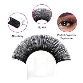 FADLASH Mega Volume Lash Extensions 0.03-0.10mm C D CC DD L Curl 8-30mm Length Easy Fan Volume Lashes Self Fanning Eyelash Extensions 2D-20D (0.05-CC, 9-17mm Mix)