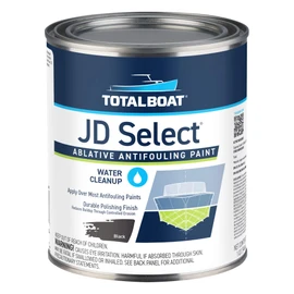 TotalBoat JD Select Ablative Antifouling Bottom Paint for Fiberglass, Wood and Steel Boats, (Black, Quart)