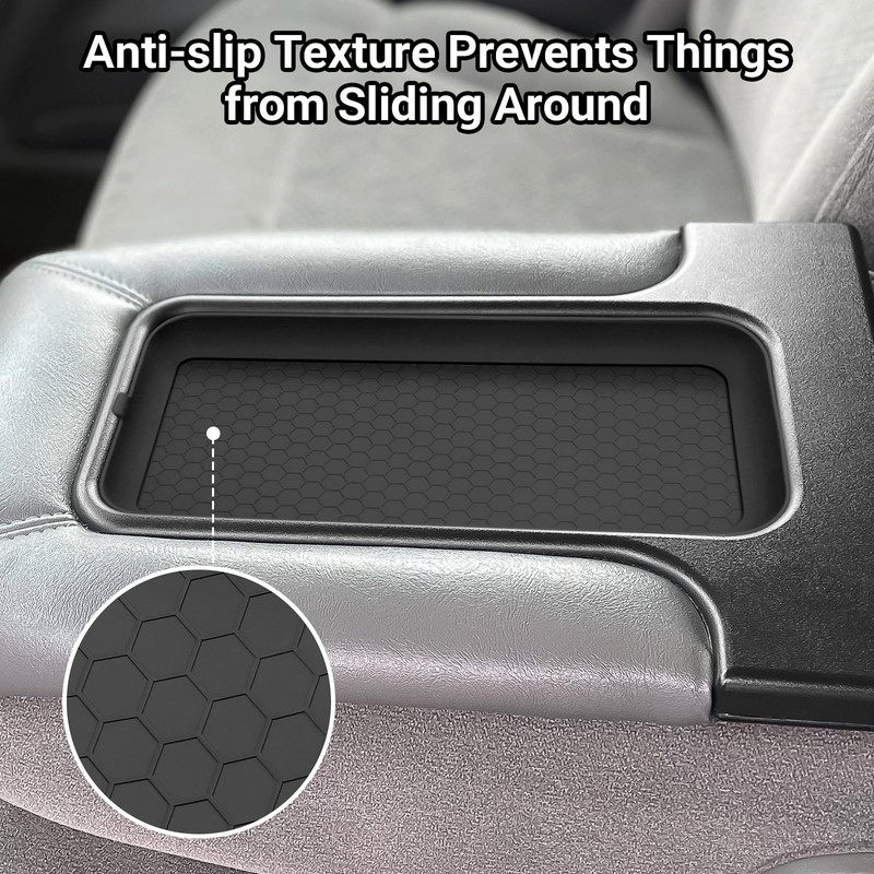 Hellet Center Console Tray Liner for Chevy 1999-2007 Silverado Tahoe
