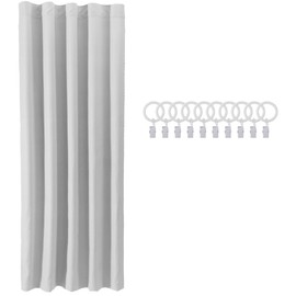 JEMIDI Blackout Curtain - Door Curtain - Extra Wide Curtain - Opaque - Heat Protection Curtain Window - Thermal Curtain Cold Protection - 140 x 240 cm - White