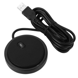 M2 Wired 360° Pickup Audio Video Omnidirectional Microphone Desktop Conference Computer Black
