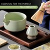 Ceramic Matcha Whisk Holder for Bamboo Chasen, Light Green Tea
