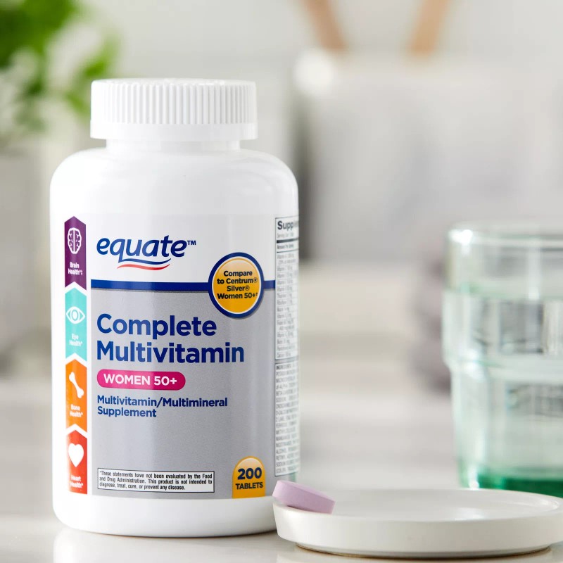 Equate Women 50+ Complete Multivitamin / Multimineral Supplement Tablets, 200