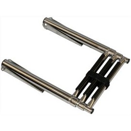 SeaLux Heavy Duty Stainless Steel 3 Steps Telescopic Boat Ladder Upper Mount