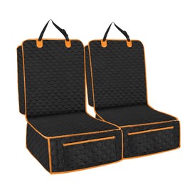 RUONARIER 2 Pack Dog Front Seat Covers for Car,Pet Front Car Seat Cover,Scratch-Proof Pet Seat Cover for Car,Trucks,SUV,Front Seat Dog Cover（Black，45"X 21"，2pack）