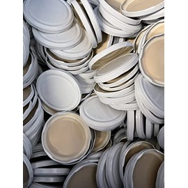 Trümper HALLENDO® Set of 25 Replacement Twist-Off Lids for Jars To 82 Suitable for 230, 350, 435, 540, 565 ml Preserving Jars | Wurstmacher-shop by trümper HALLENDO® (White)