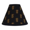 Pineapple Town Jacquard Black 12" Bulb Clip Fabric Lamp Shade