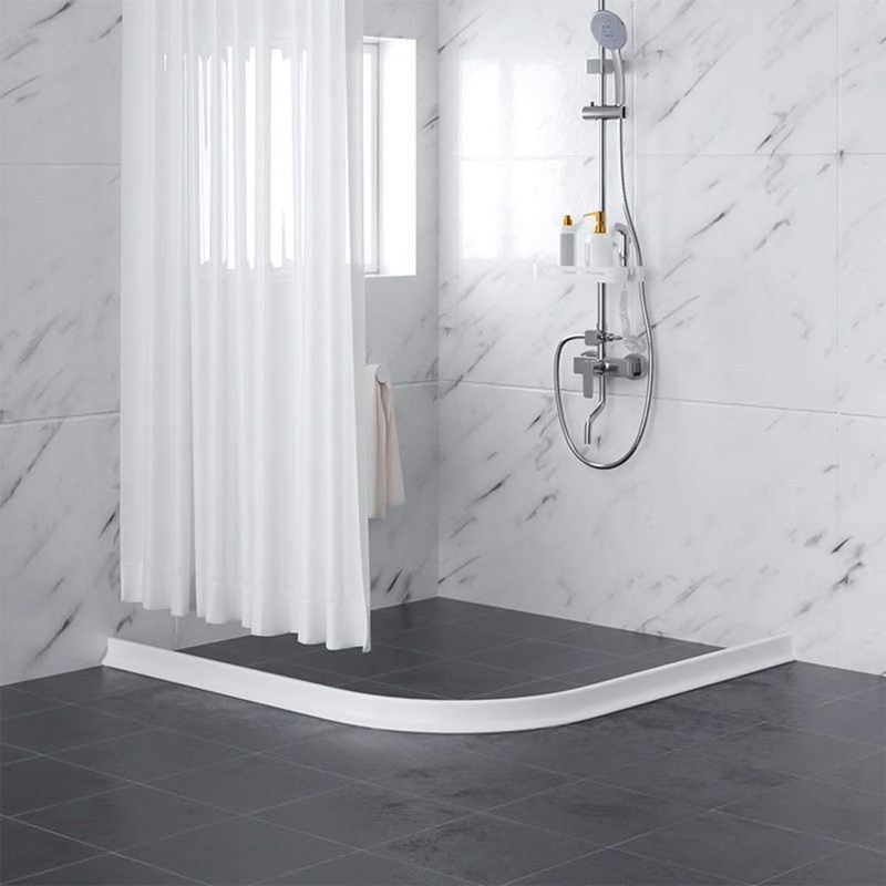 39 Inch Shower Threshold Water Dam Collapsible Bath Shower Barrier
