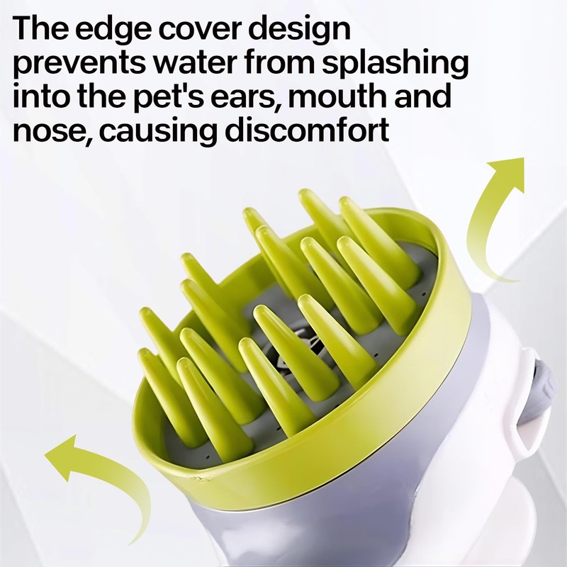Pet Dog Grooming Shower Head with Massage Brush Functionality and