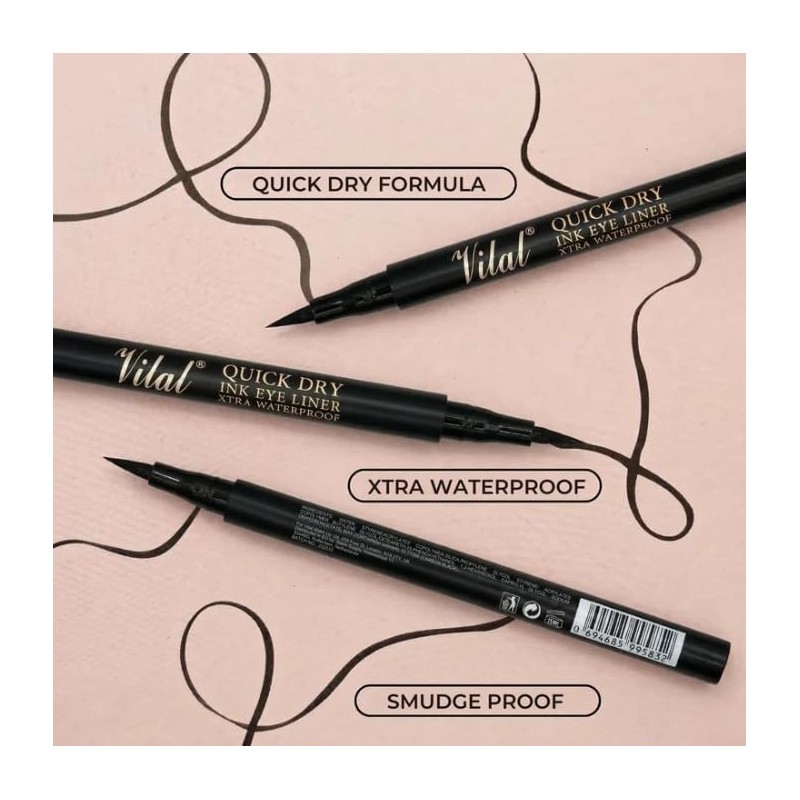 Waterproof Felt Tip Liquid Eyeliner Pen, Quick Dry Black