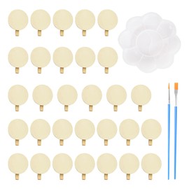 30-Piece Log Clips, 3-Piece Painting Set, Desktop Memo Clip, Photo Holder, Holiday Card Clip, Craft Ornament Clip, Painting Log Clip Material