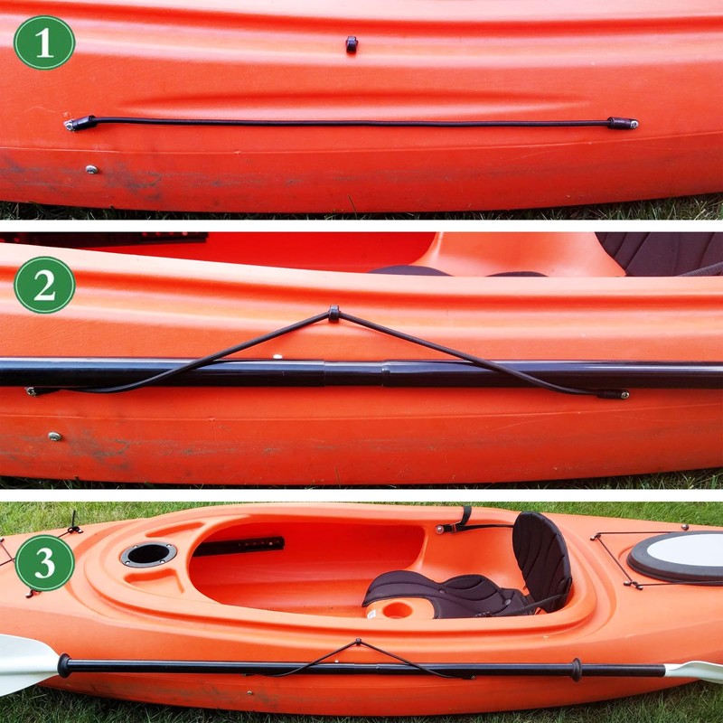 Pmsanzay 2 Pack Kayak Bungee Paddle Holder Kayak Paddle Clip