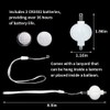 12 Pcs Paper Lantern Lights, Warm White Mini LED Lights