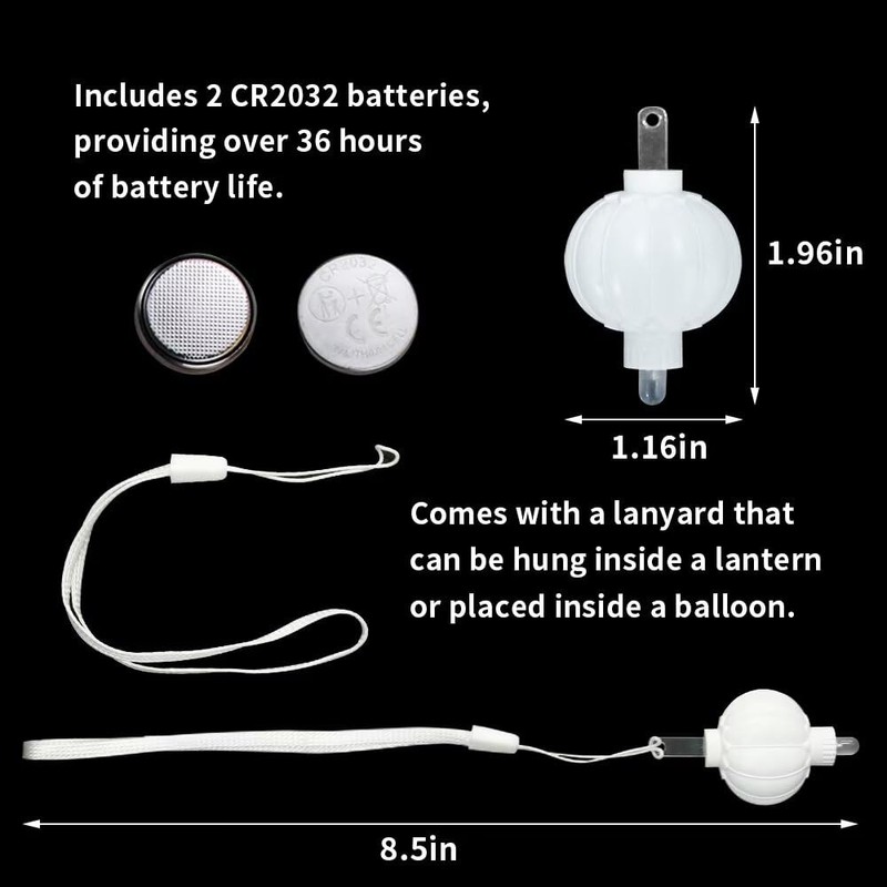12 Pcs Paper Lantern Lights, Warm White Mini LED Lights