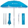 AMMSUN 6.5ft Twice Folded Portable beach umbrella with Sand Anchor