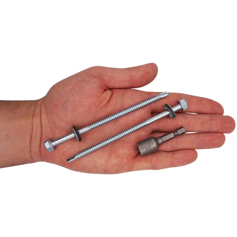 SKIR'CO Pack of 20 Galvanised Roofing Screws 6.3 x 120