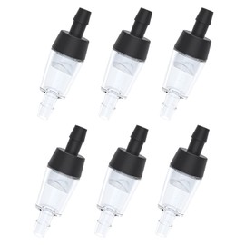 Pawfly Aquarium Check Valves for Common Air Pumps Black Plastic 1-Way Non-Return Valves Pump Protectors for Standard 3/16 Inch Airline Tubing Fish Tank Accessories for Aeration Setup, 6 Pack