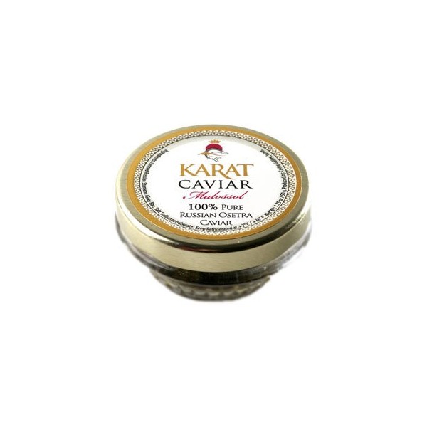 Marky’s Russian Osetra Karat Amber Caviar – 1.75 OZ / 50 GR - Premium Osetra Sturgeon Malossol Black Roe – GUARANTEED OVERNIGHT