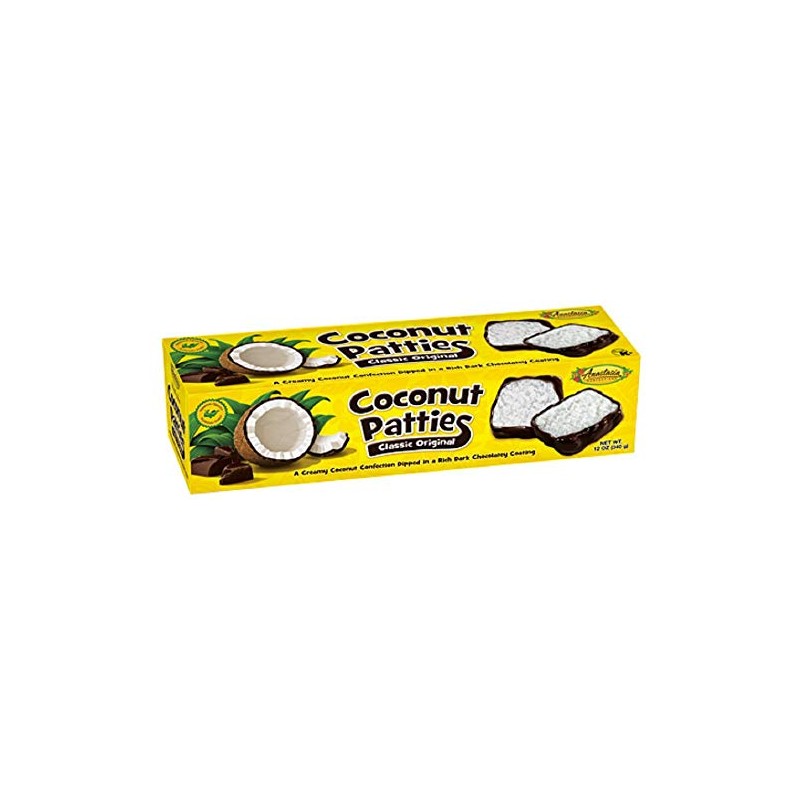 Anastasia Confections Coconut Patties, Original, 12-ounce - PACK OF 3