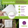 GoBeTree 50 Square White Sugar Cane Plates 16cm Extra Durable