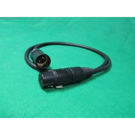 Canare Custom By DC MOGAMI QUAD 2534 BALANCED MIC MICROPHONE NEUTRIK GOLD XLR BLACK CABLE, 3 FT.