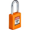 Brady (NYL-ORG-38ST-KA3PK) SafeKey Nylon Lockout Padlock with Steel Shackle 38.00