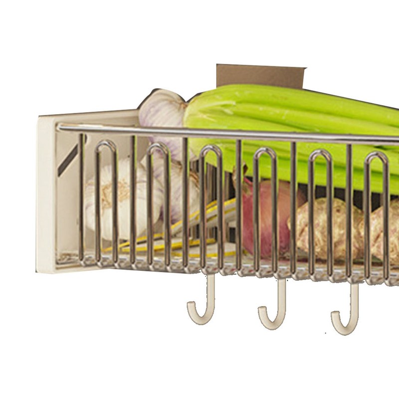 Kitchen Wall Mounted Shelf Multifunctional Hanging Drainage Organizer Basket for