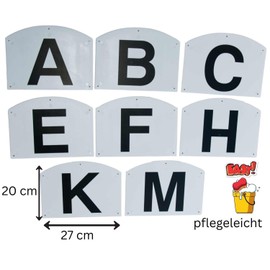 Reitsport Amesbichler AMKA Bahnpunkte 20 x 40 m Signs for Dressage Square, Wall Boards for Dressage Square, Dressage Letters Made of Hard Plastic