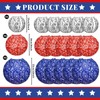 Baquler 18 Pcs Memorial Day Decorations Paper Lanterns Paisley Patriotic