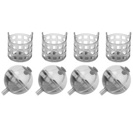 FECAMOS Fishing Feeder, Exquisite Fishing Bait Cage Fast Sinking PE Plastic 4PCS Weight Adjustable for Outdoor(S)