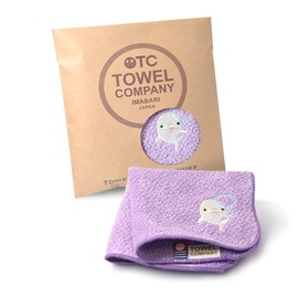 TOWEL COMPANY Imabari Towel, Handkerchief, 8.7 x 8.7 inches (22 x 22 cm), Gift, Embroidery, Aquarium Life, Aquarium (Violet)